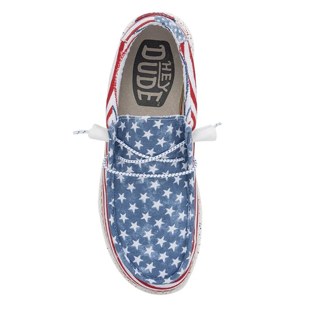 MENS WALLY AMERICANA SLIP ON SNEAKER HEYDUDE