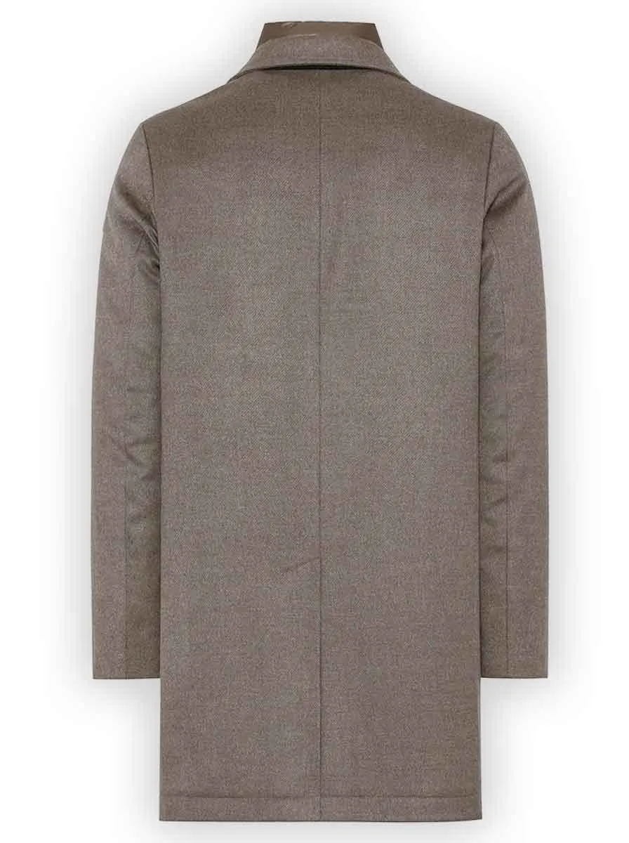 High-Quality Peter Belted Cashmere Suede Coat by Loro Piana