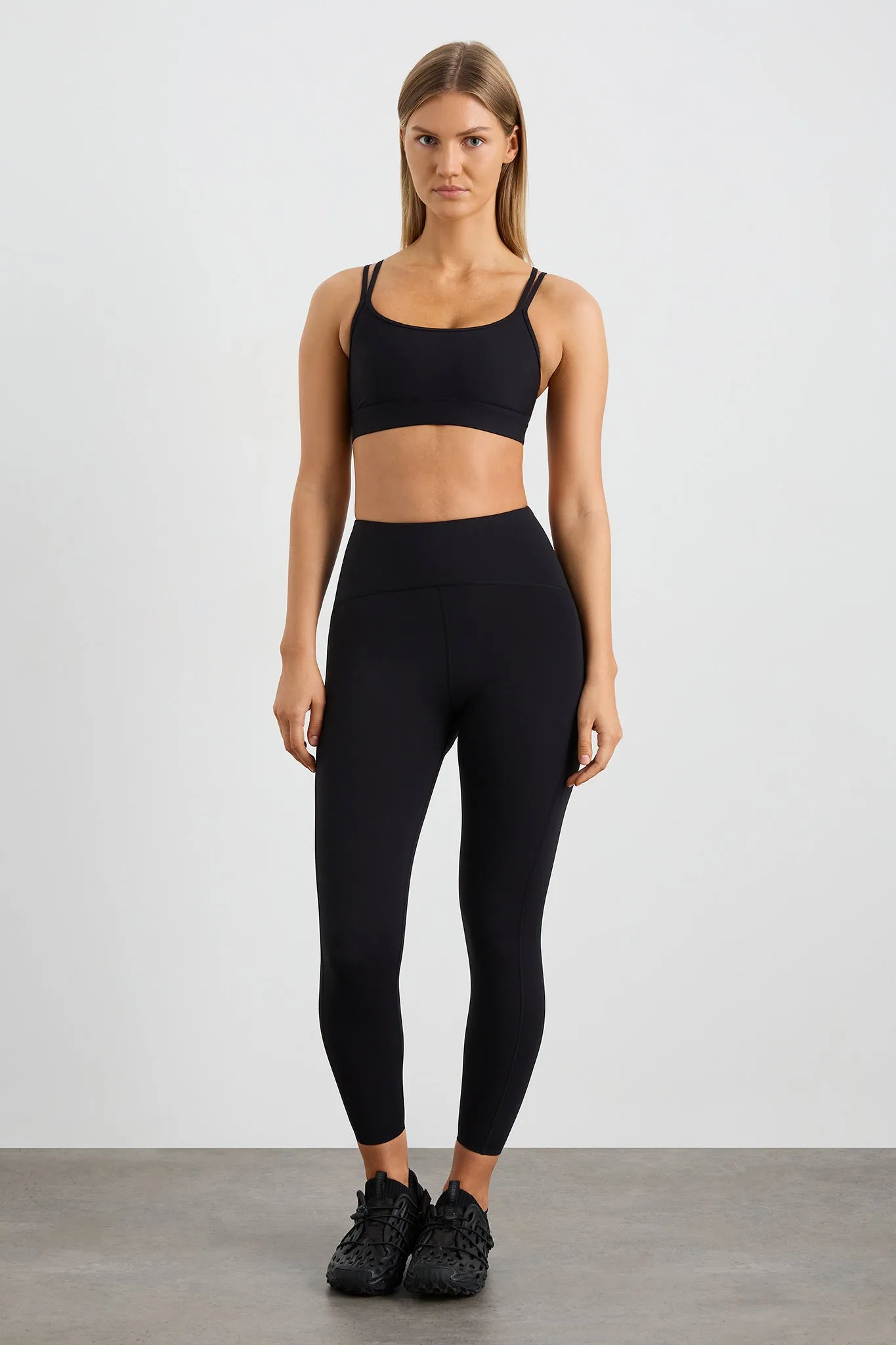 High-Waisted 7/8 Legging in Peach - Style 232