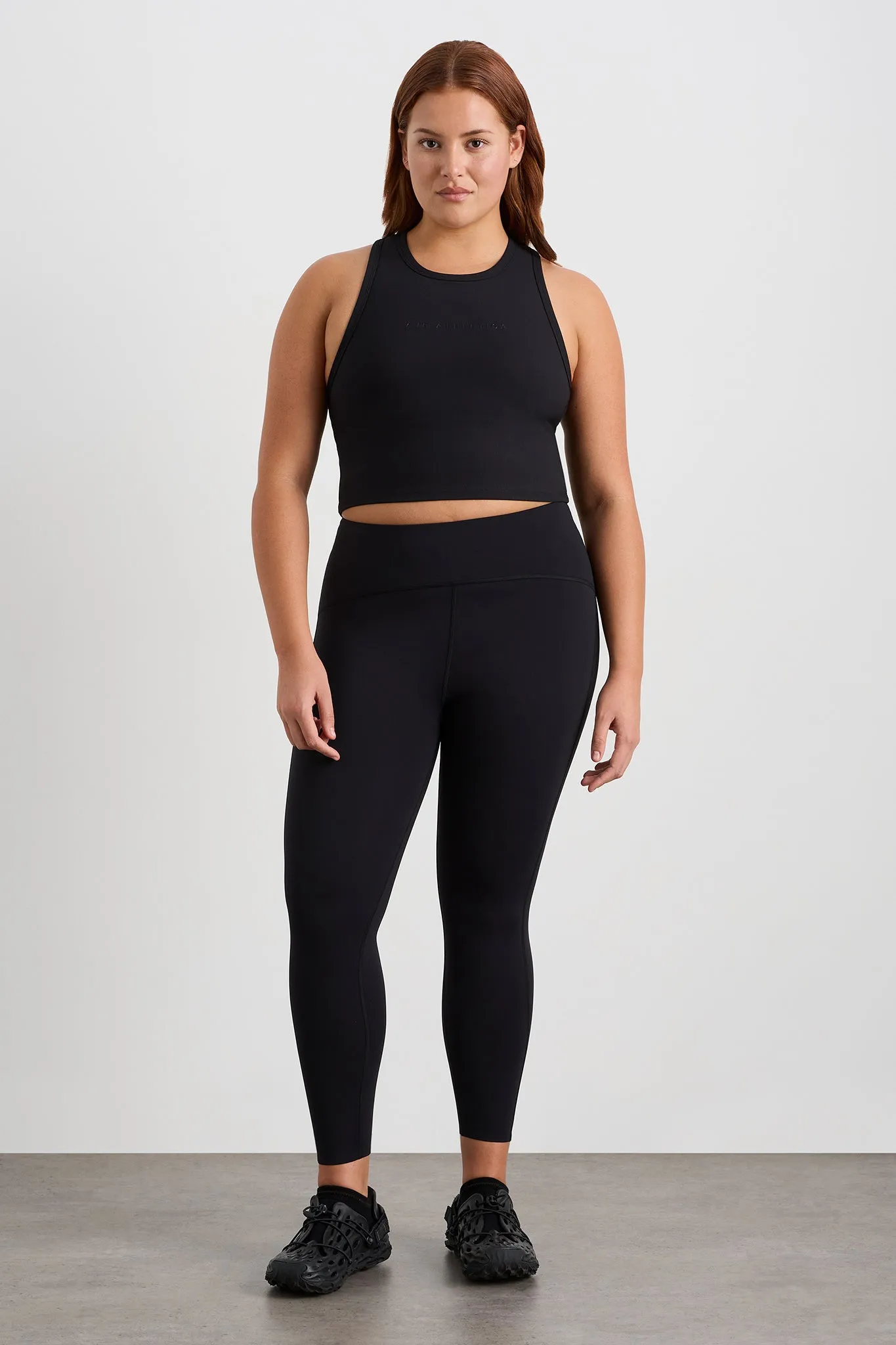 High-Waisted 7/8 Legging in Peach - Style 232