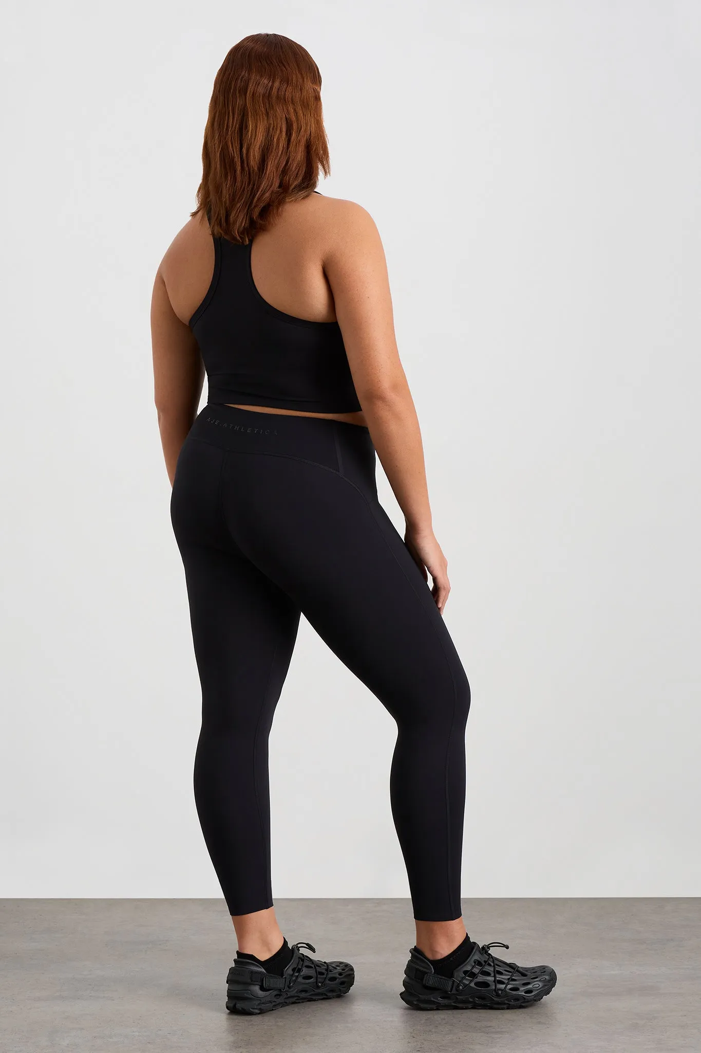 High-Waisted 7/8 Legging in Peach - Style 232