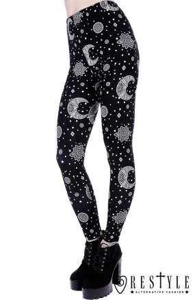 Hippie Moon Leggings with Fast Shipping