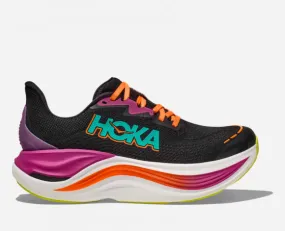 HOKA Women's Black and Electric Aqua Skyward X Road Running Shoes