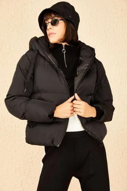 Hooded Puffer Jacket for Women