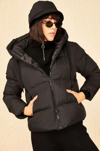 Hooded Puffer Jacket for Women