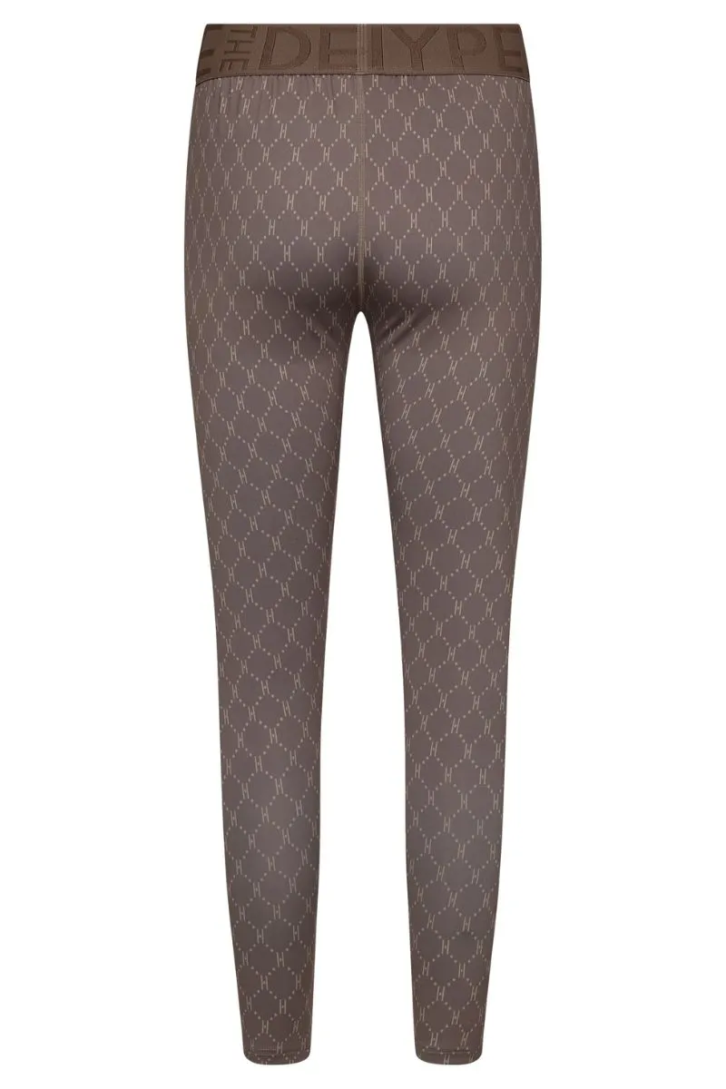 Hype the Detail Printed Legging in Brun - Stylish Leggings