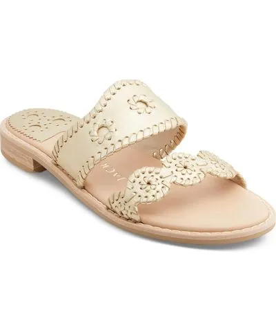 Jack Rogers Caroline Women's Leather Slip-On Slide Sandals