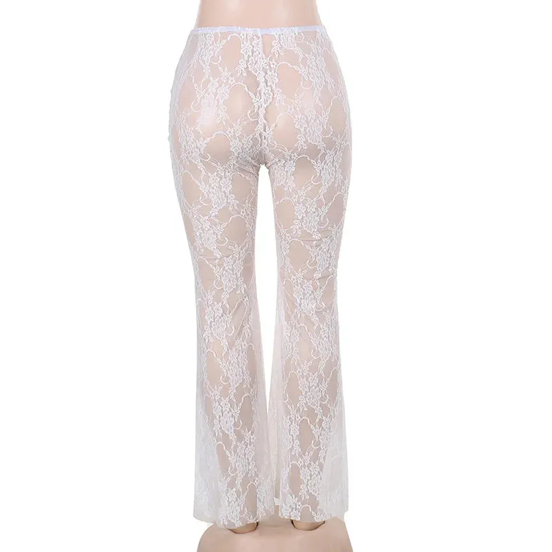 Transparent Lace Bow Pant - Jasmin Pattern