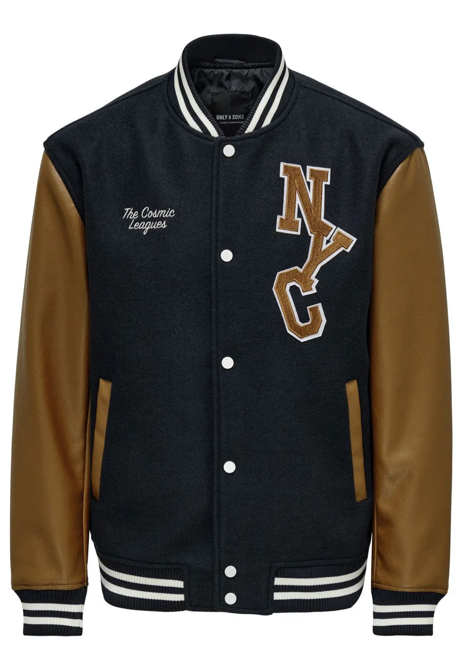 Jay Varsity Dark Navy College Jacket by Only & Sons