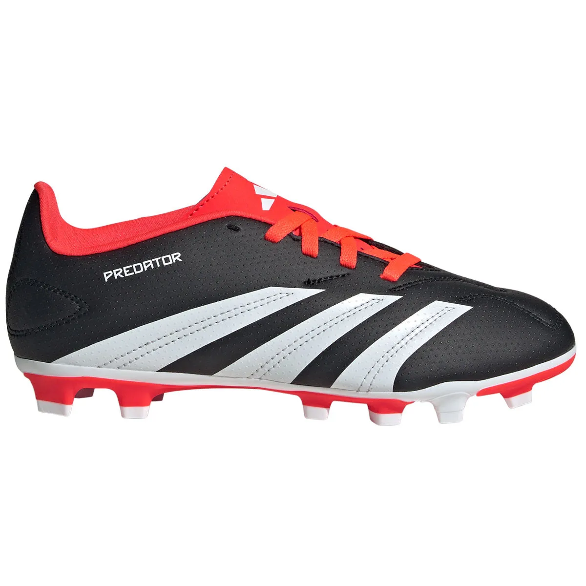 Junior adidas Predator Club FG Soccer Cleats - Black/White/Solar Red