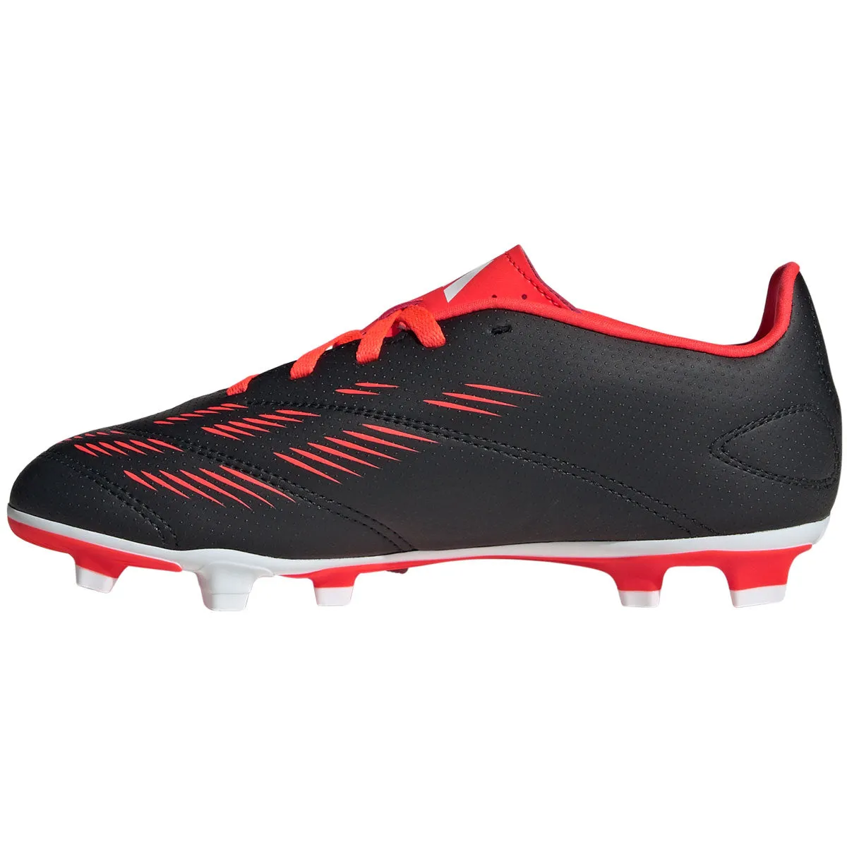 Junior adidas Predator Club FG Soccer Cleats - Black/White/Solar Red