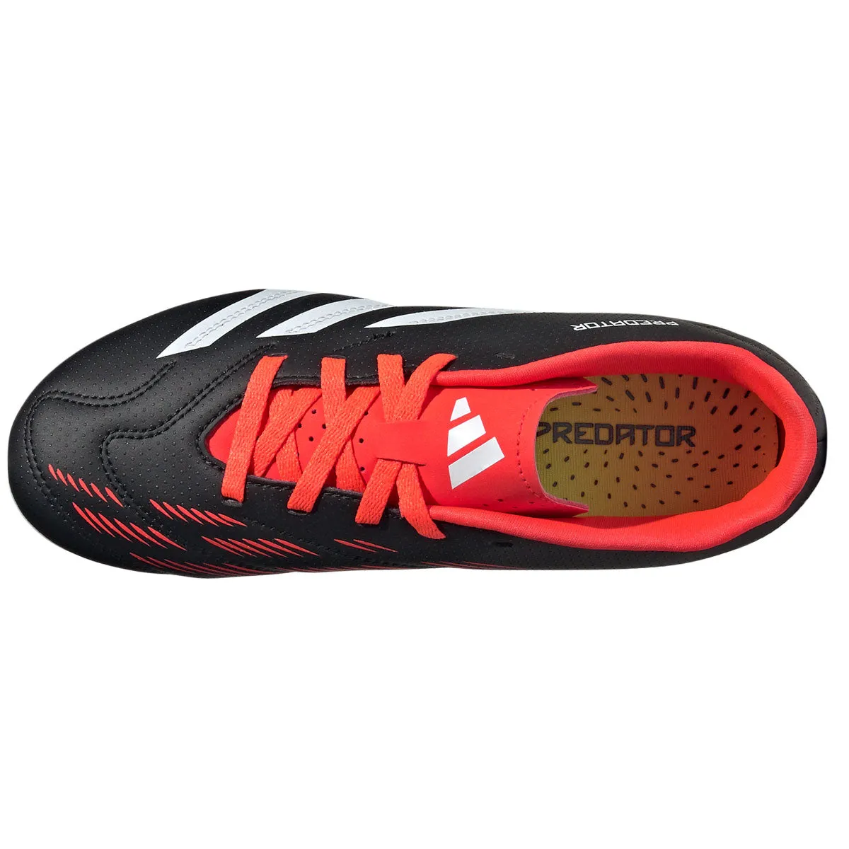 Junior adidas Predator Club FG Soccer Cleats - Black/White/Solar Red