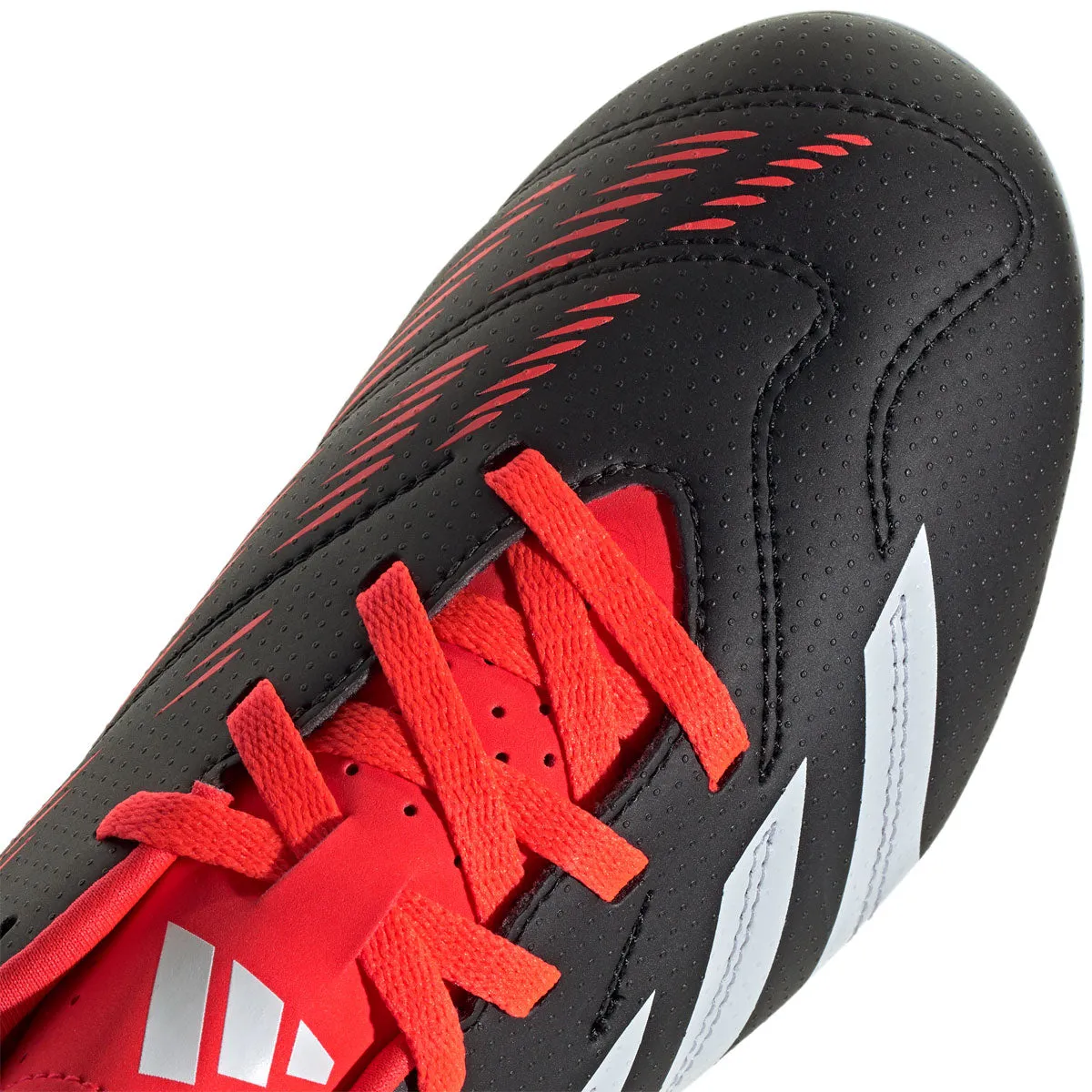 Junior adidas Predator Club FG Soccer Cleats - Black/White/Solar Red