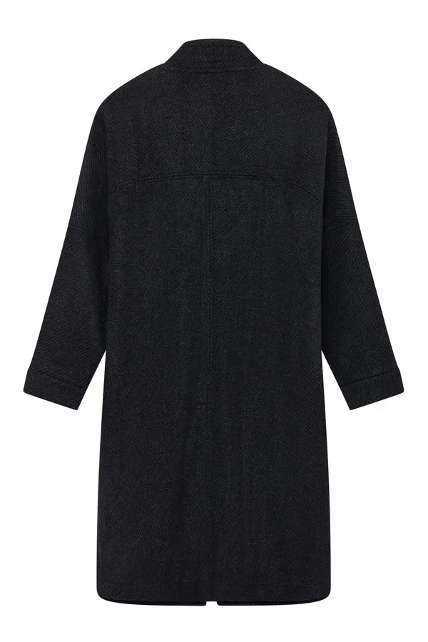 KAIA Charcoal Wool Blend Coat