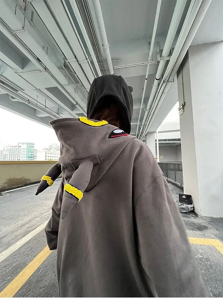 KAKAZZY Moon Umbreon Hoodie Couple Heavyweight Hooded Outerwear