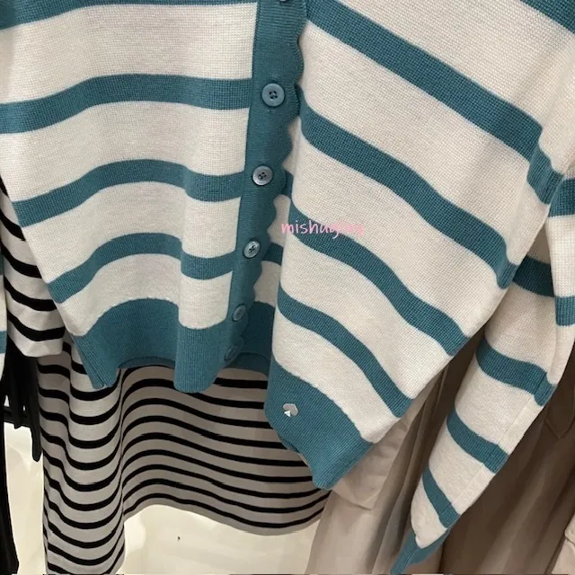 kate spade new york Striped Long Sleeve Office Elegant Outlet