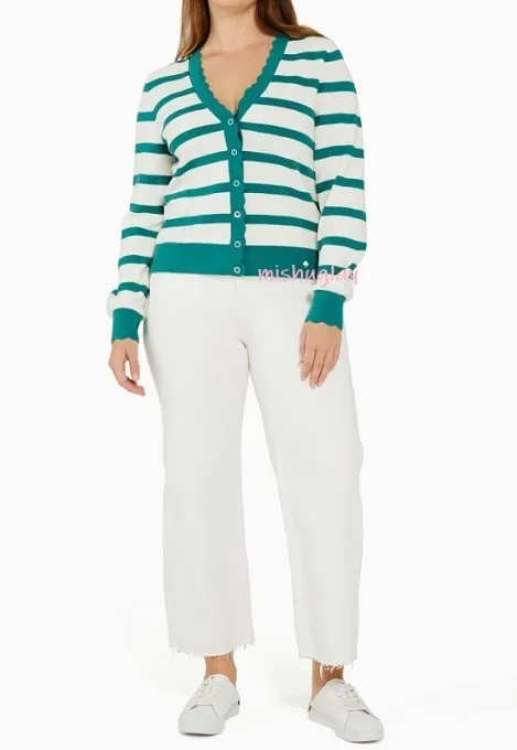 kate spade new york Striped Long Sleeve Office Elegant Outlet