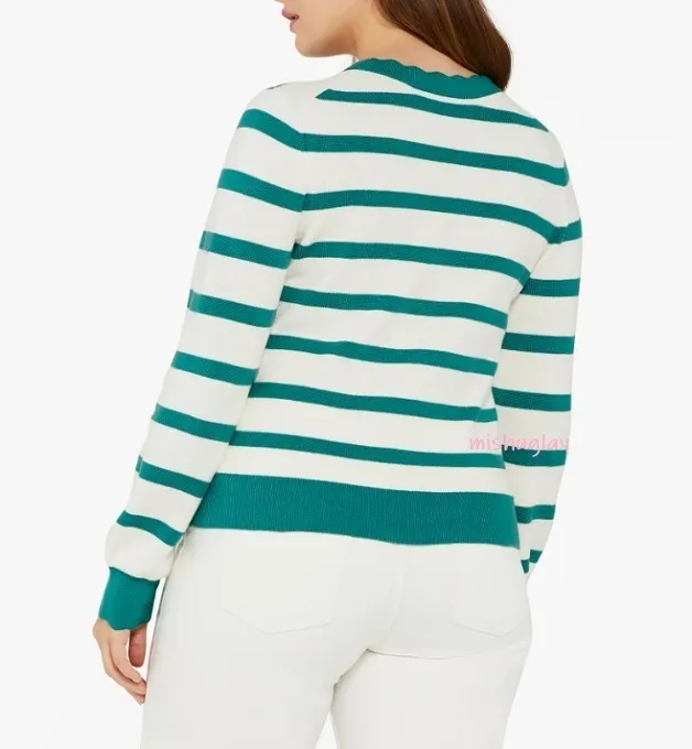 kate spade new york Striped Long Sleeve Office Elegant Outlet