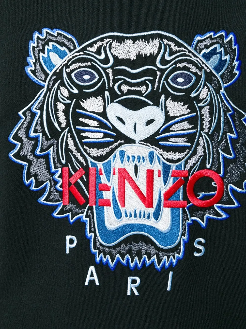 Kenzo black tiger embroidered sweatshirt