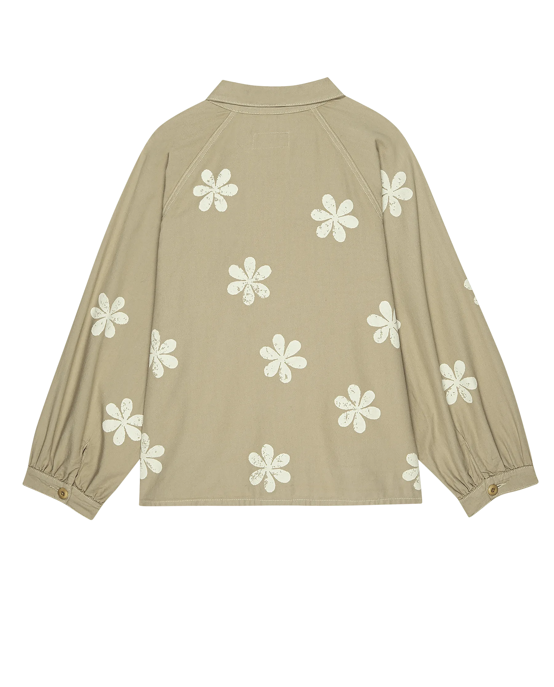 Khaki Commodore Jacket Featuring Daisy Stamp