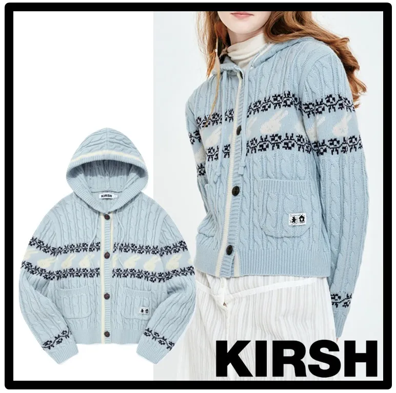 KIRSH Casual Street Style Logo Cardigans