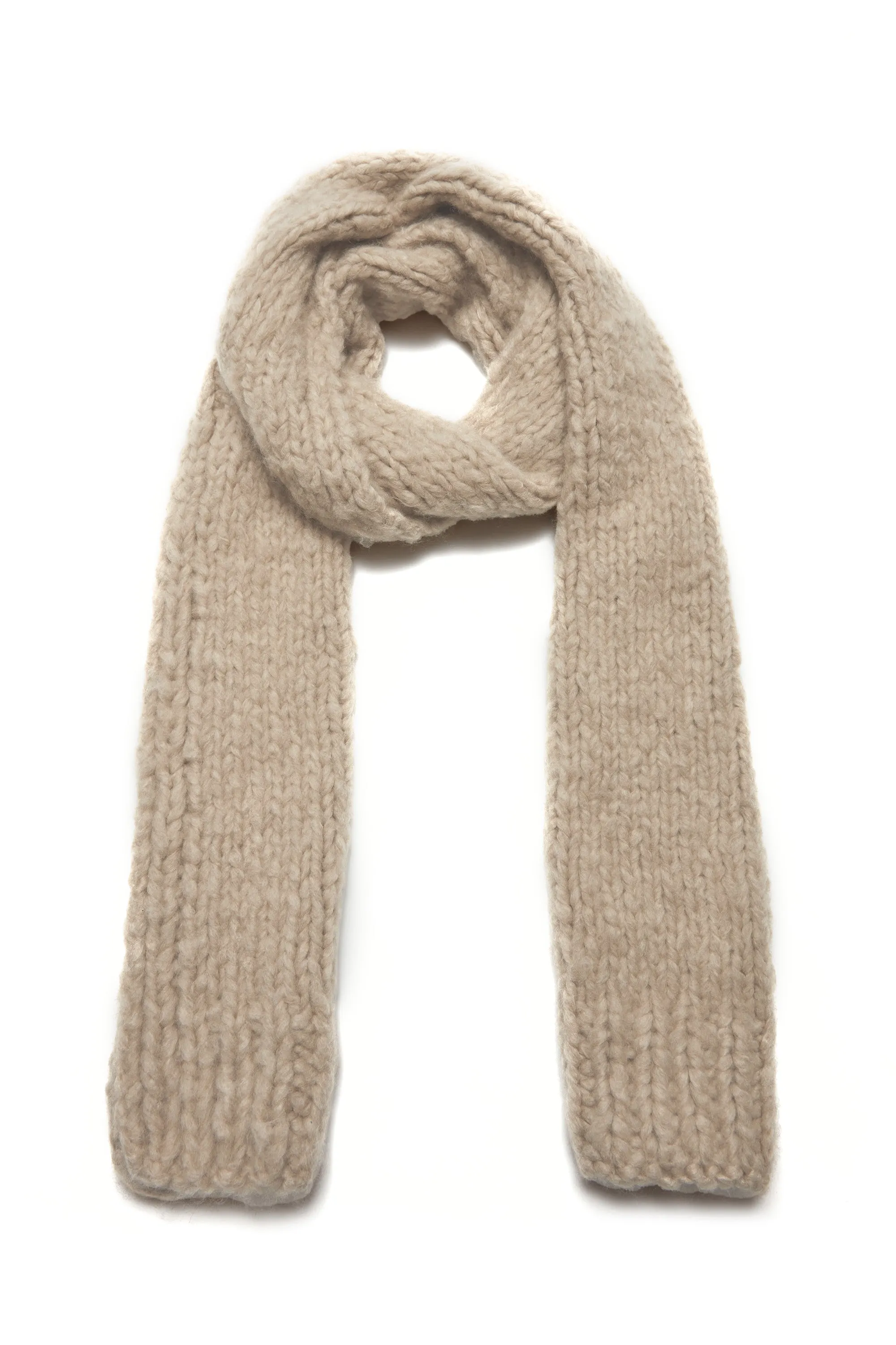 Knit Scarf Oatmeal Cashmere