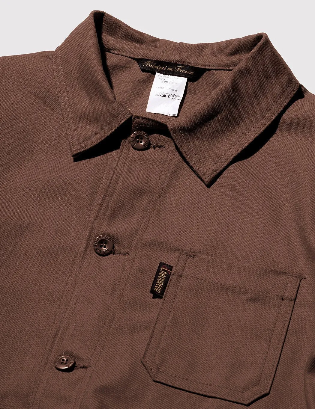 Laboureur Men's Cotton Work Jacket Brown.