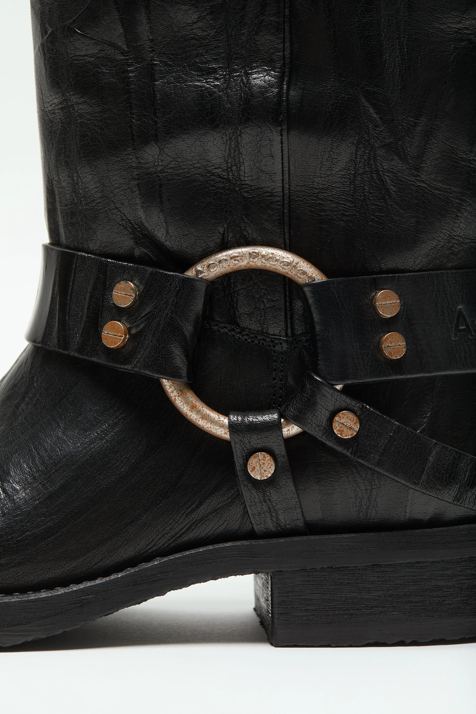 Boots with Leather Buckle