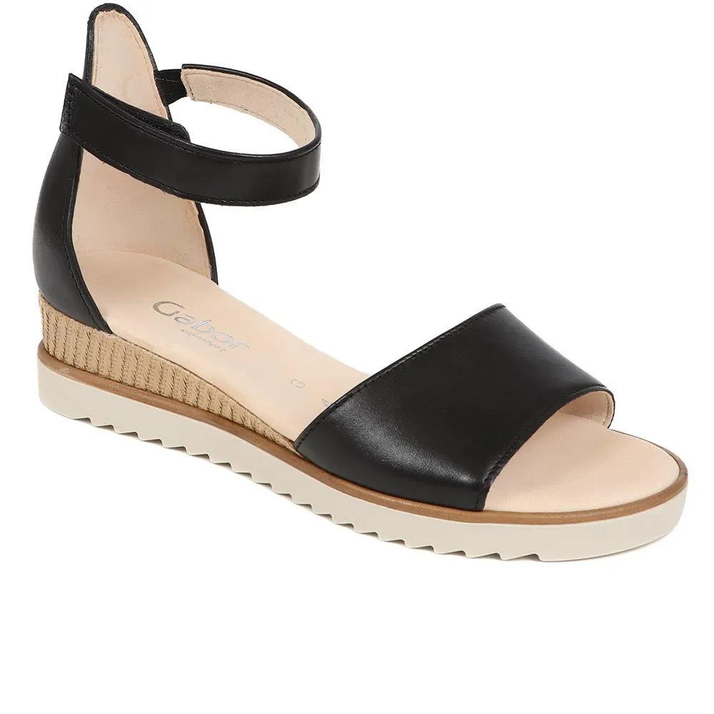 Leather Wedge Sandals - GAB39504 / 325 077