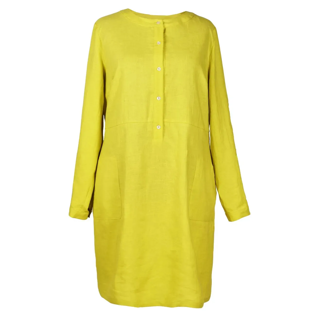 Citron Linen Shirt Dress • Shop Now