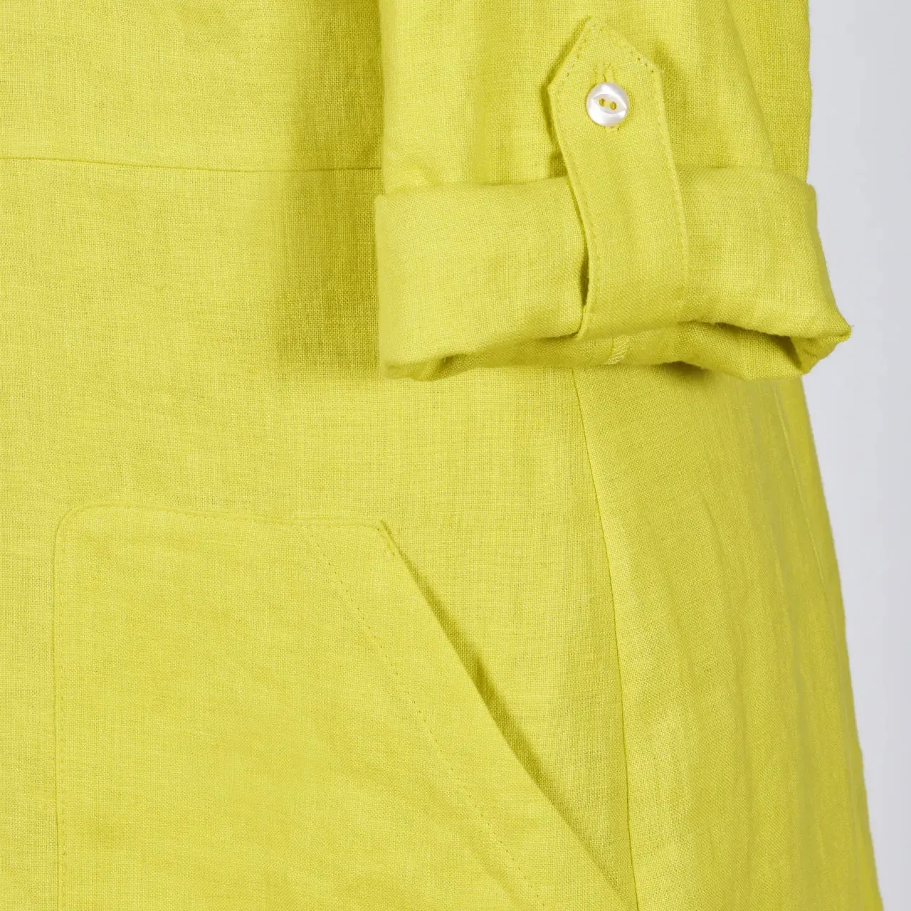 Citron Linen Shirt Dress • Shop Now