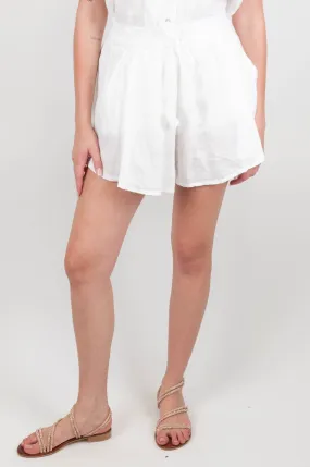 Linen Shorts with Drawstring and Elastic Waistband - Shop Now