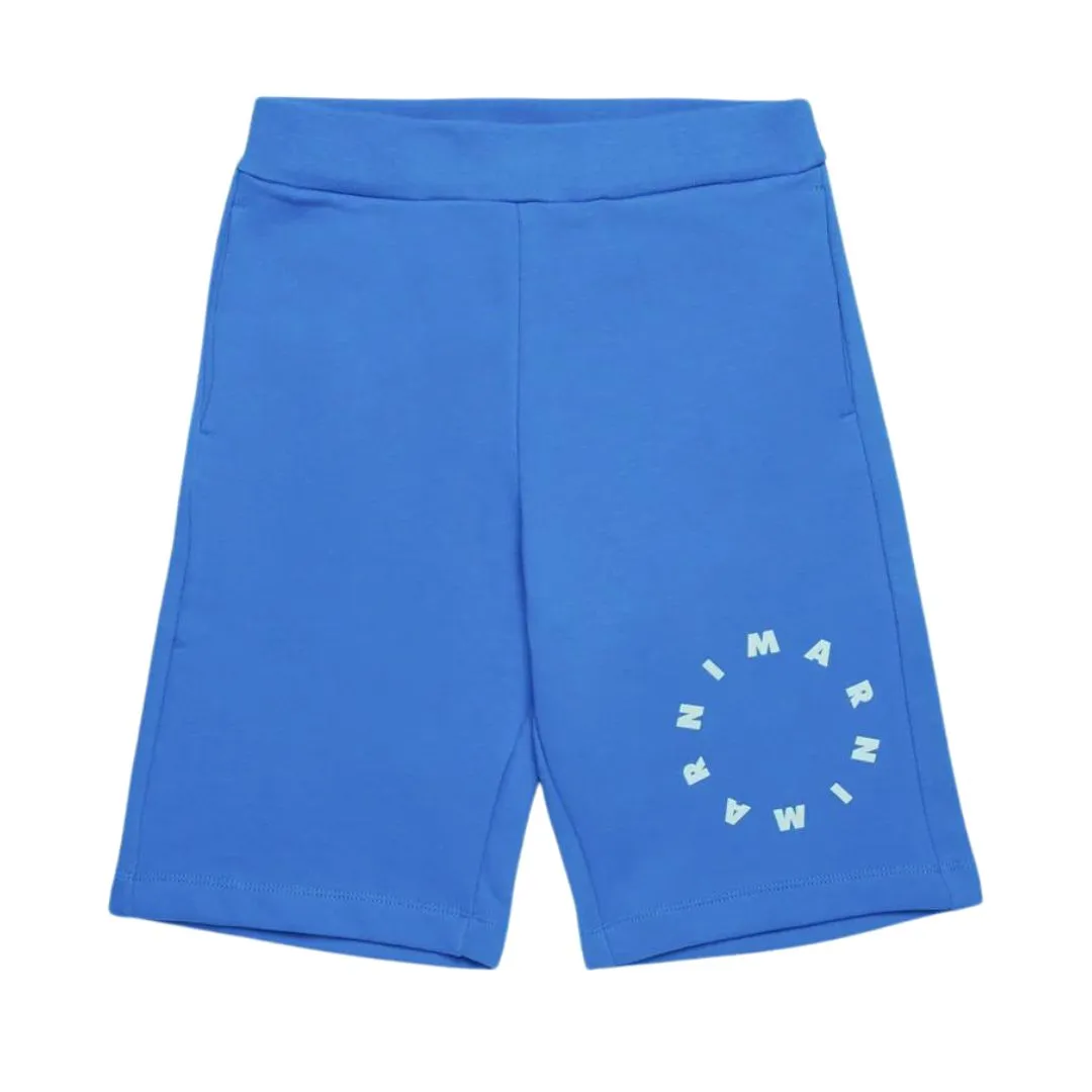 Logo Blue Marni Shorts