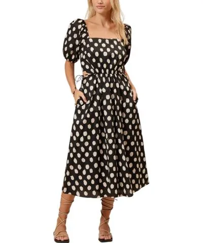 Lucy Paris Shayla Poplin Black White Dress