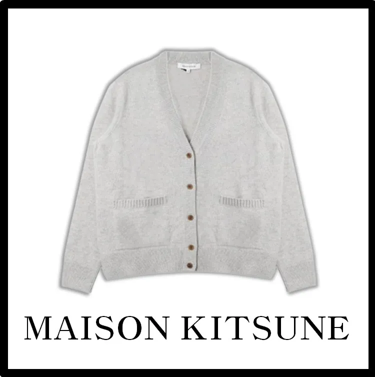 Maison Kitsuné Cardigans | Casual Street Style Logo Apparel