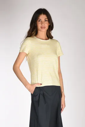 Majestic Filatures Paris Women's Striped White/Yellow T-shirt