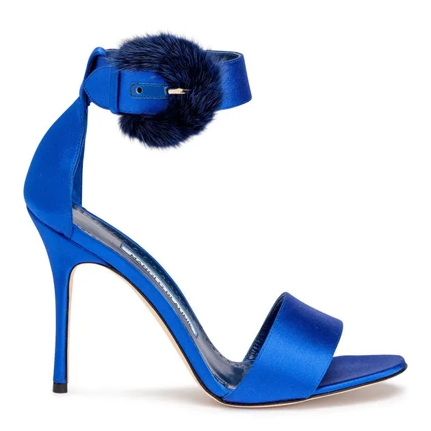 Manolo Blahnik Electric Blue Sandals