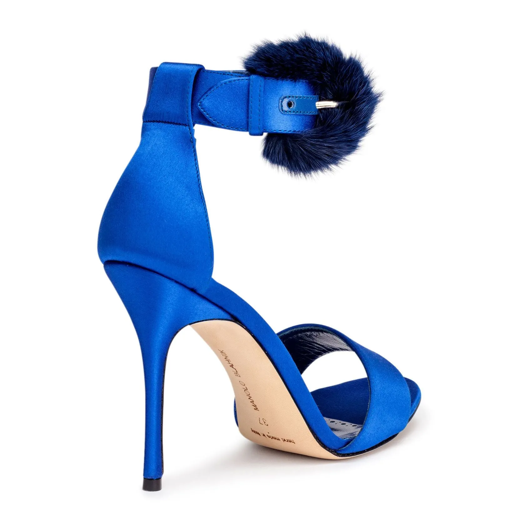 Manolo Blahnik Electric Blue Sandals