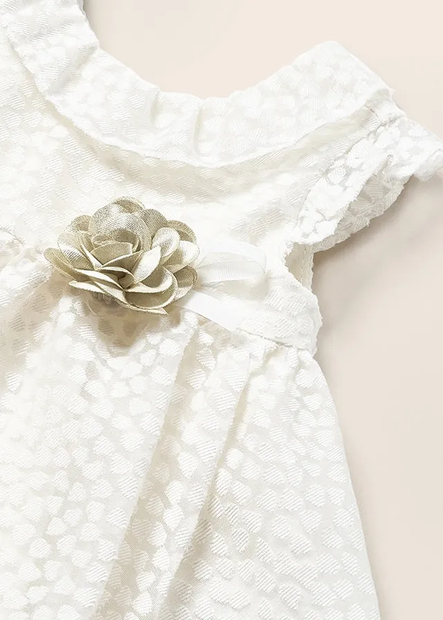 Mayoral Devore newborn girl dress - Natural