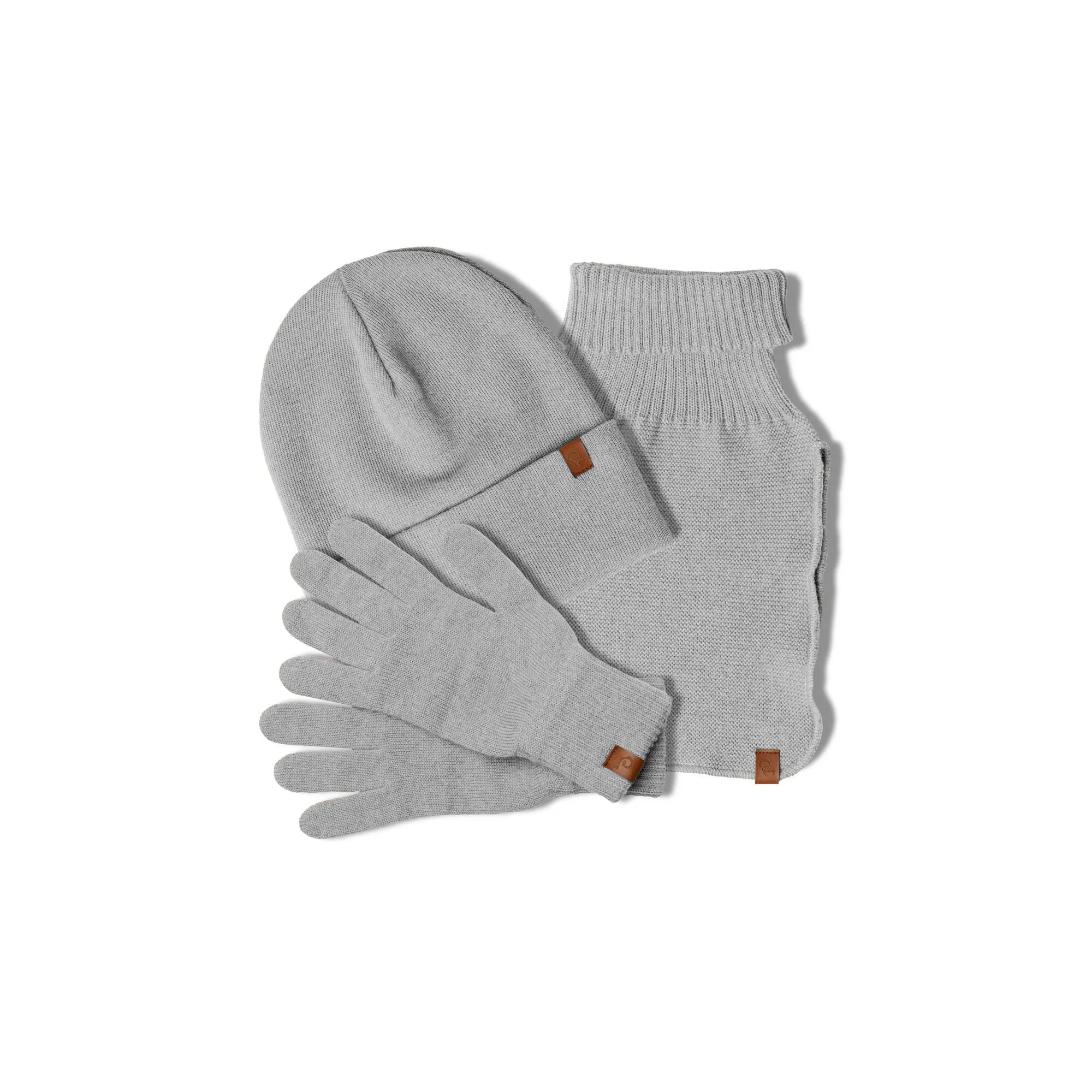 Men's Knit Beanie, Dickie, and Gloves Set