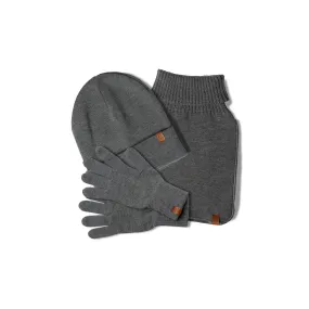 Men's Knit Beanie, Dickie, and Gloves Set