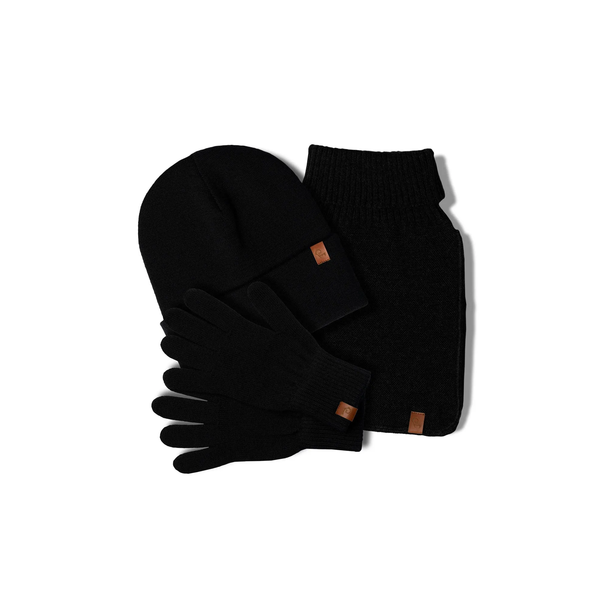 Men's Knit Beanie, Dickie, and Gloves Set