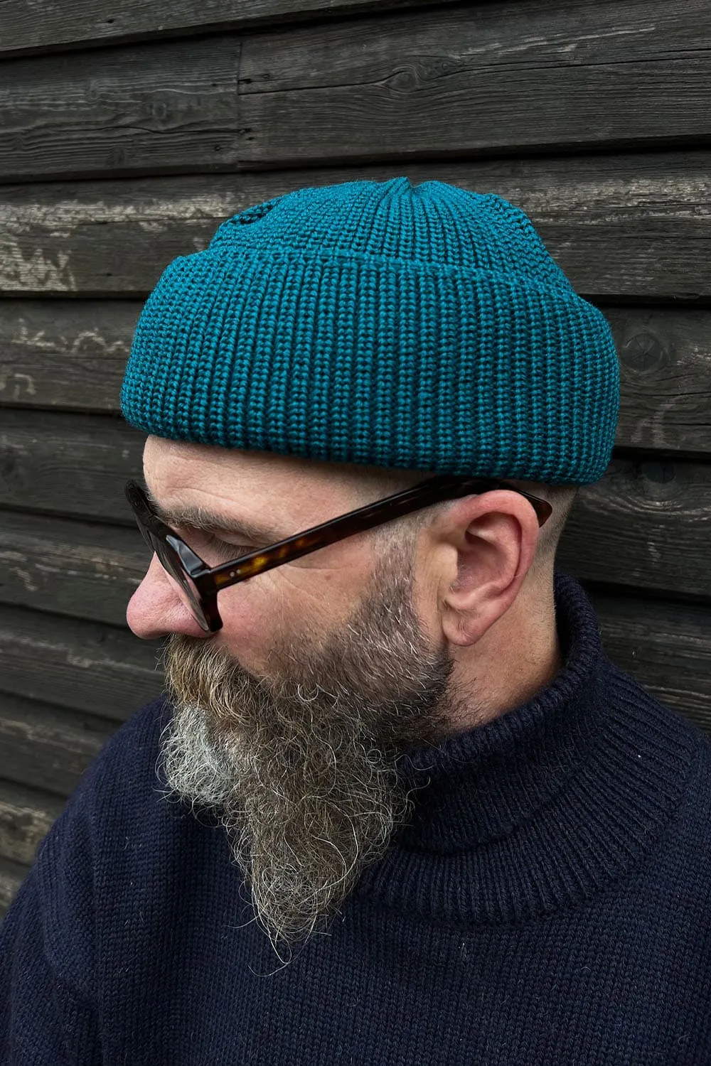 Merino Bifold Watch Cap Teal