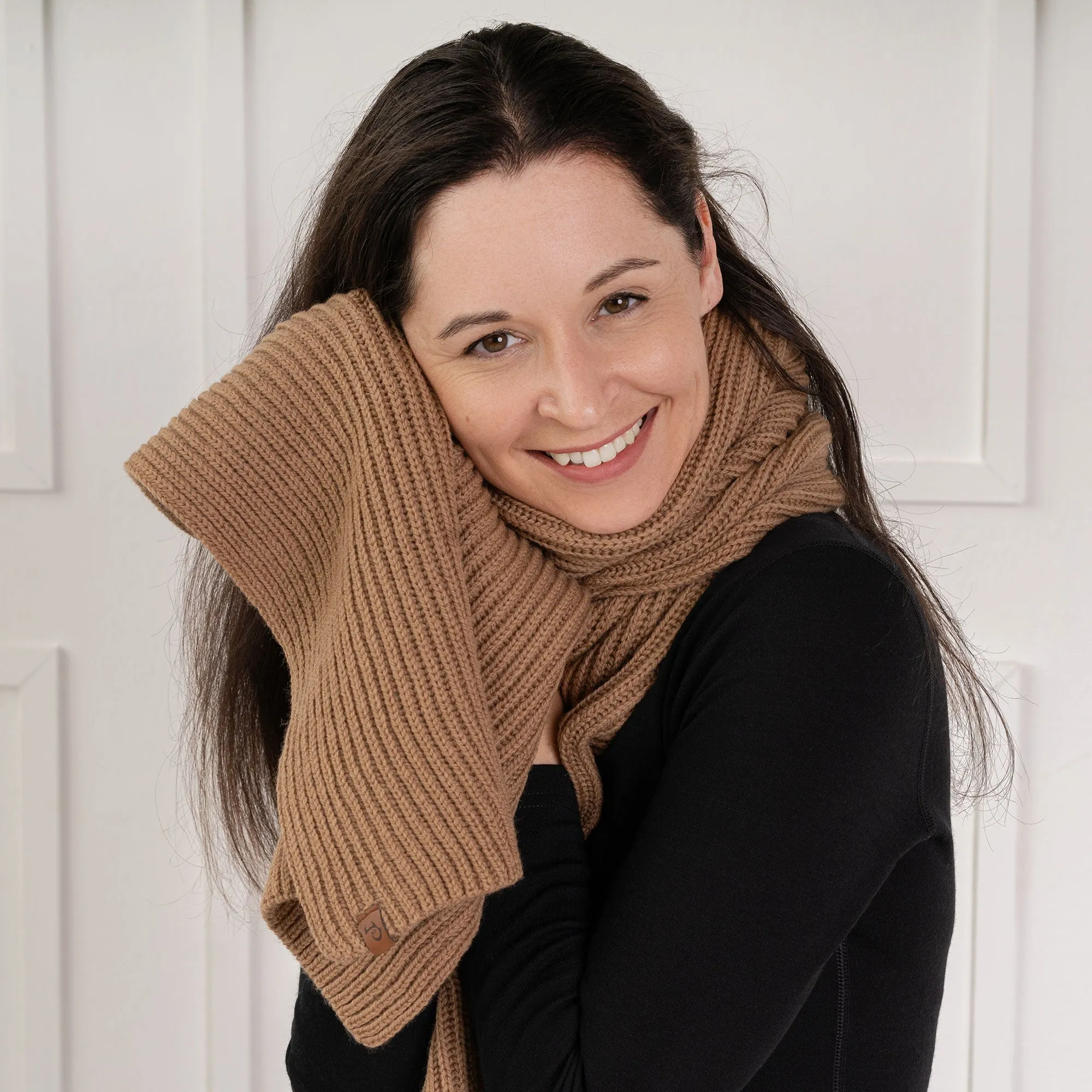 Merino Wool Chunky Knit Scarf for Women