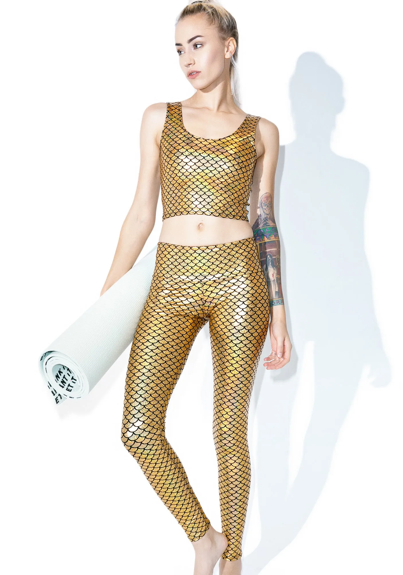 Mermaid Theme Holographic Leggings