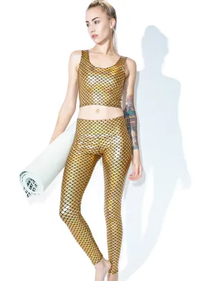 Mermaid Theme Holographic Leggings