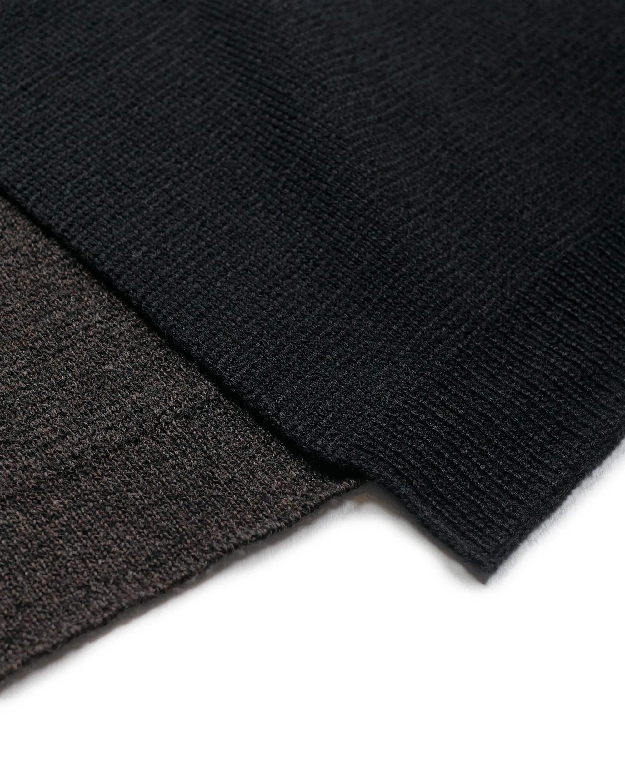 MHL Brown and Black Utility Wool Scarf with Colour Block Design