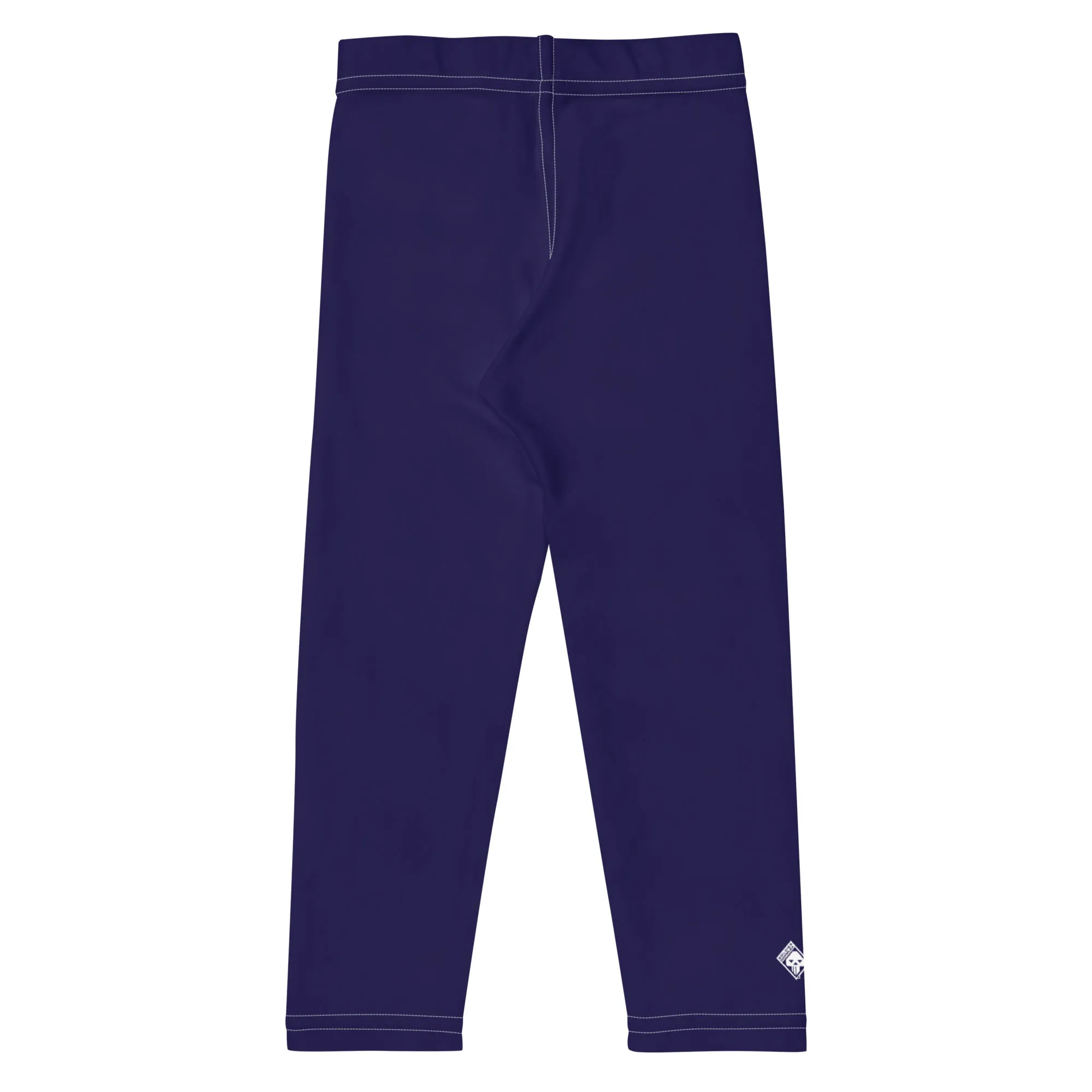 Midnight Blue Active Boys Solid Color Leggings for Sports