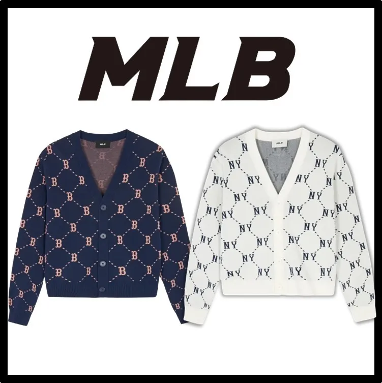 MLB Korea Street Style Logo Cardigans