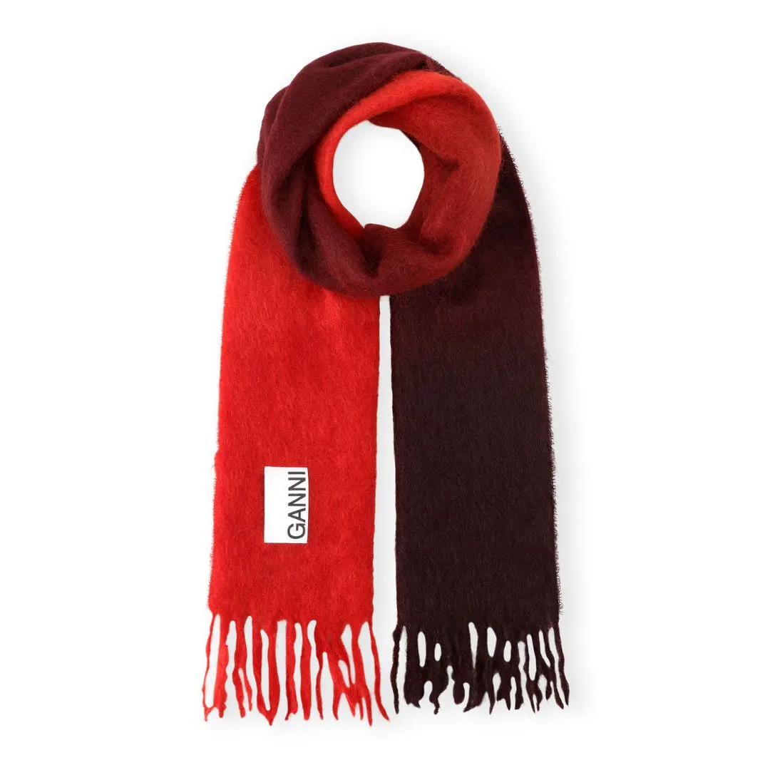 Mohair Scarf in Port Royale Gradient.